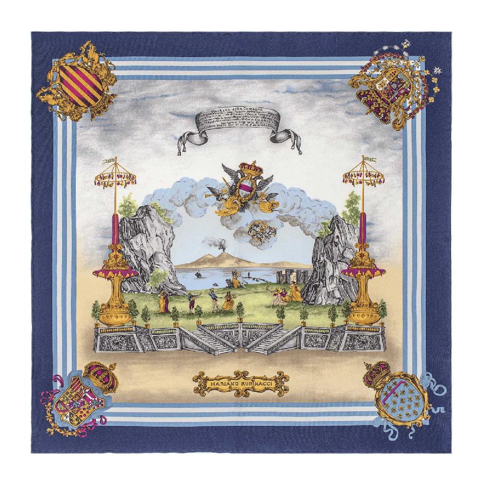 Rubinacci Pochette la macchina della cuccagna blu