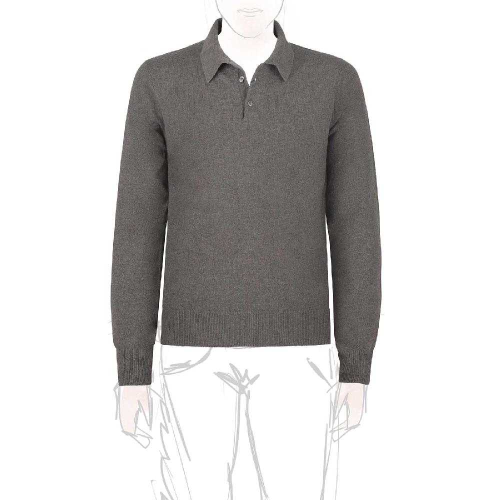 Rubinacci Polo in cashmere fango Italy
