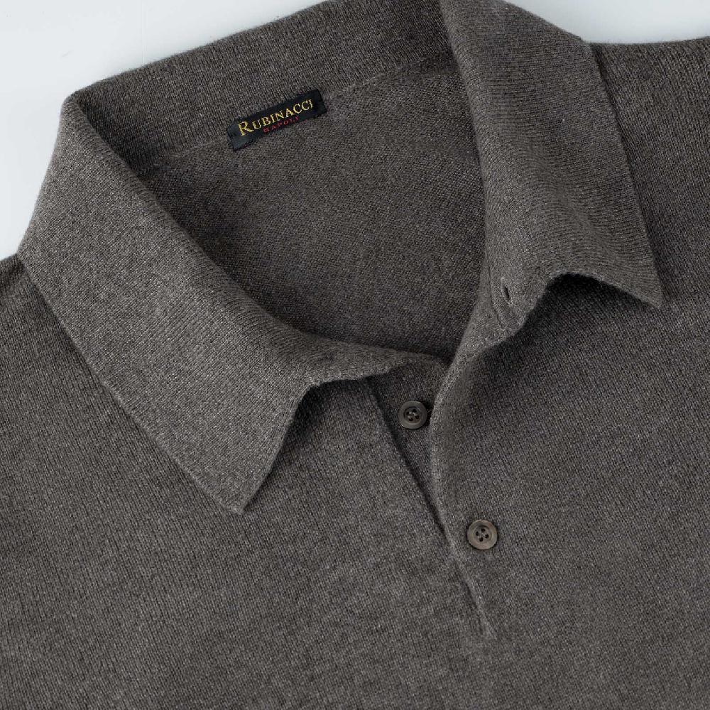 Rubinacci Polo in cashmere fango Italy