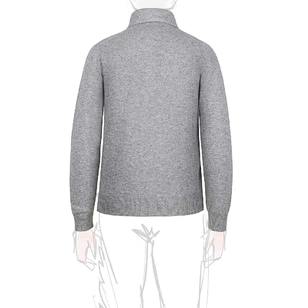 Rubinacci Polo in cashmere grigio Italia