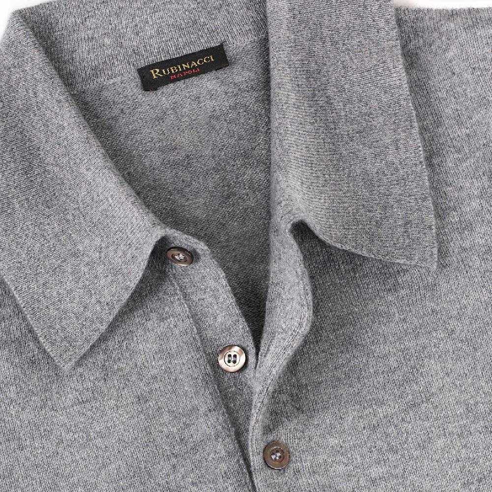 Rubinacci Polo in cashmere grigio Italia