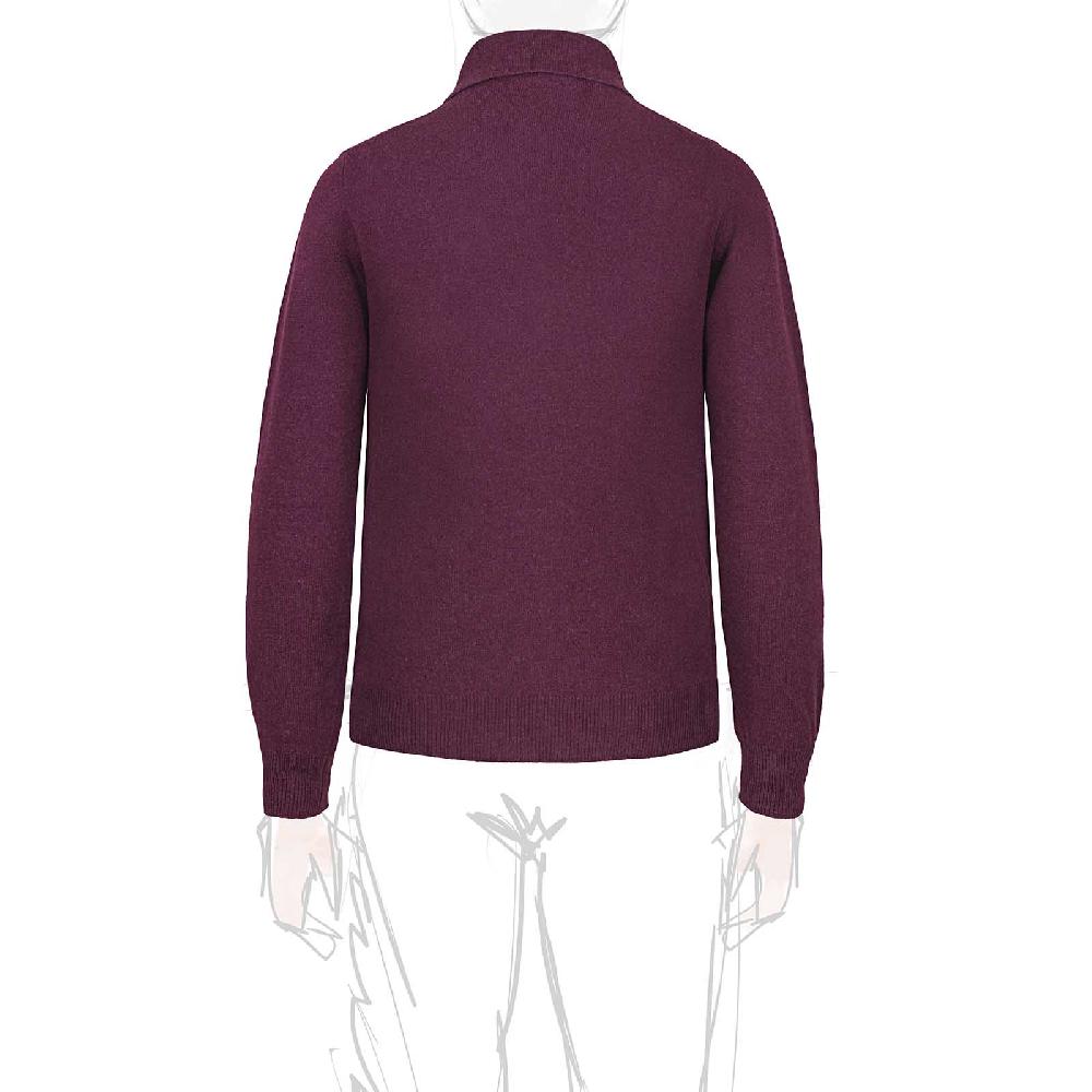 Rubinacci Polo in cashmere vino In Linea