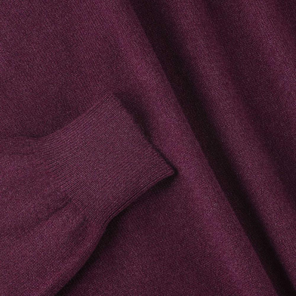 Rubinacci Polo in cashmere vino In Linea