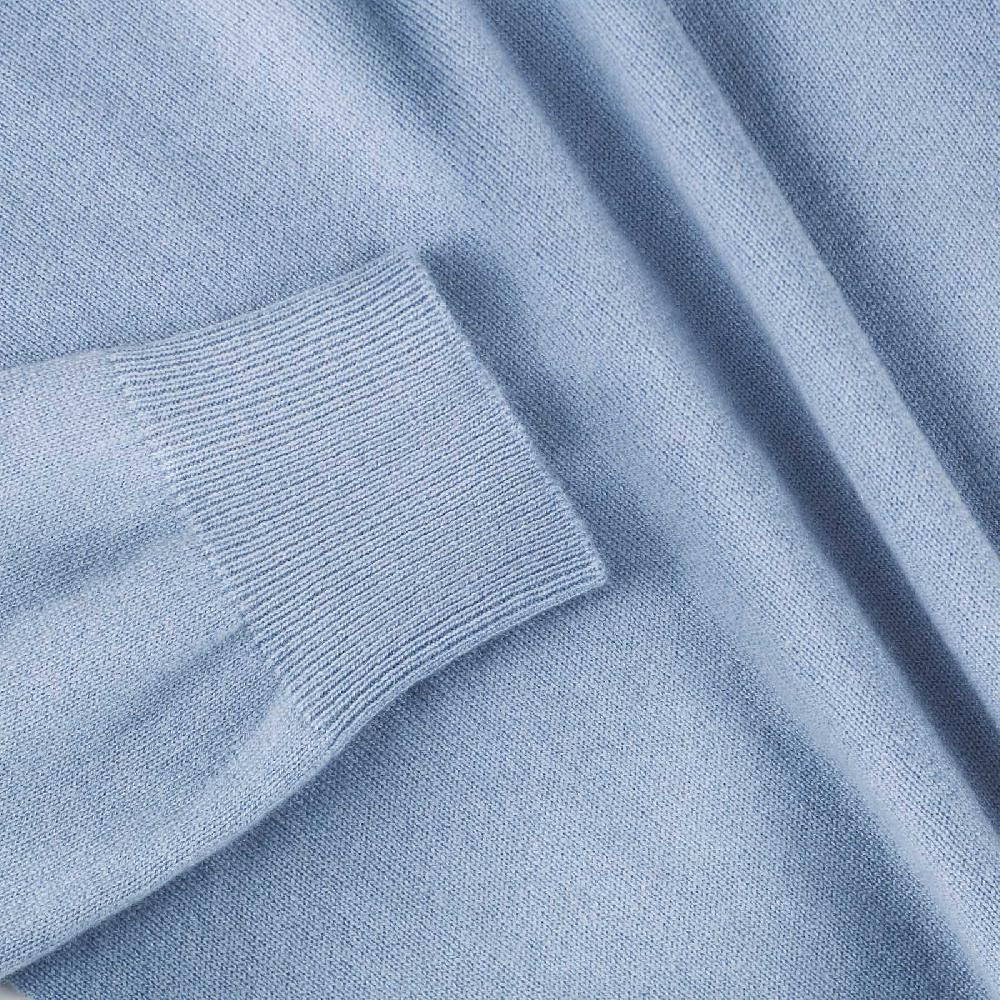 Rubinacci Polo in cashmere azzurro polvere Vendita