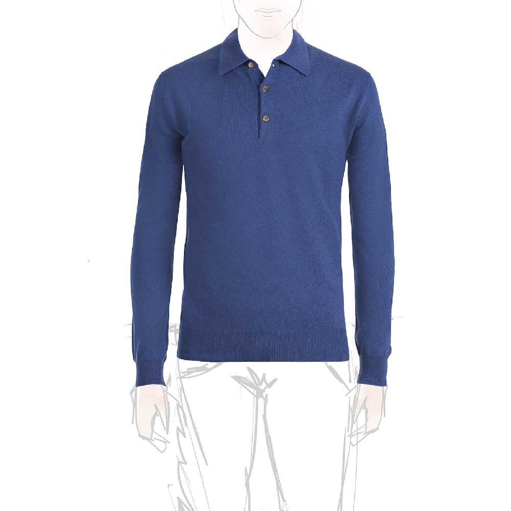 Rubinacci Polo in cashmere ceruleo Promozione