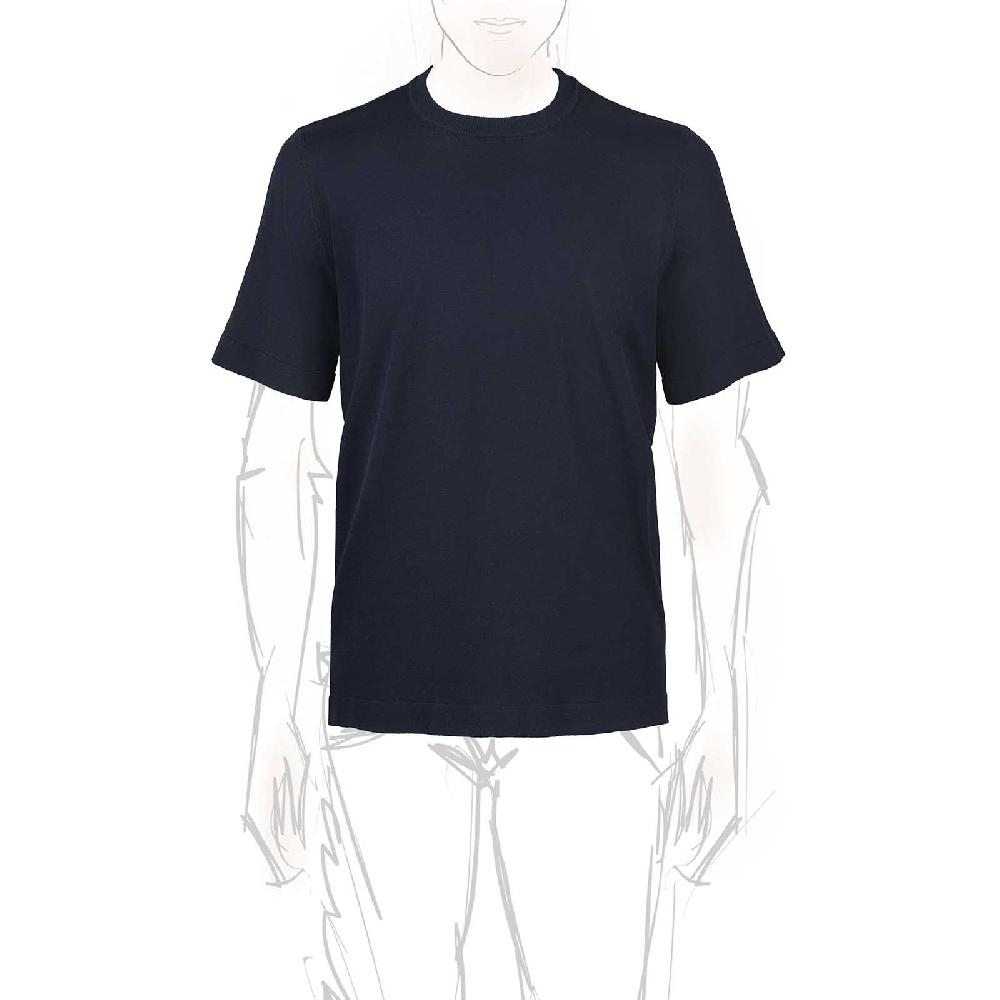 Rubinacci T-Shirt cotone blu Consegna Veloce