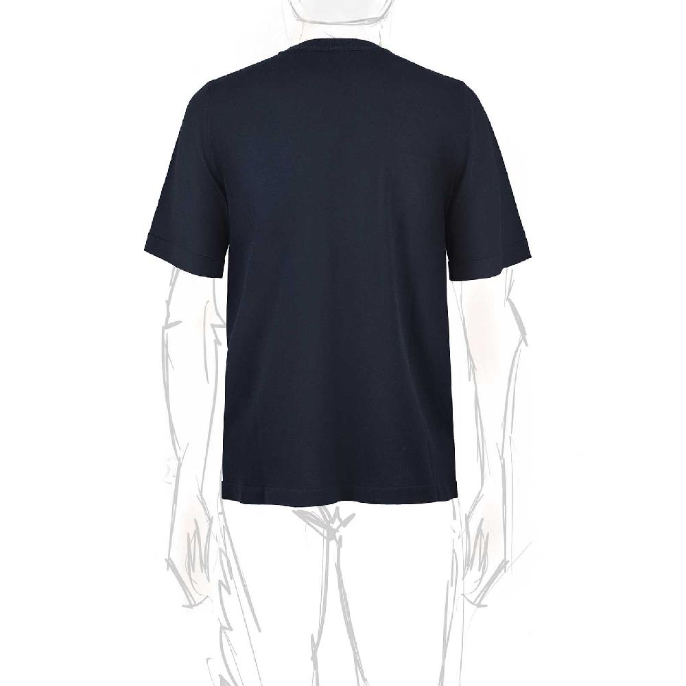 Rubinacci T-Shirt cotone blu Consegna Veloce