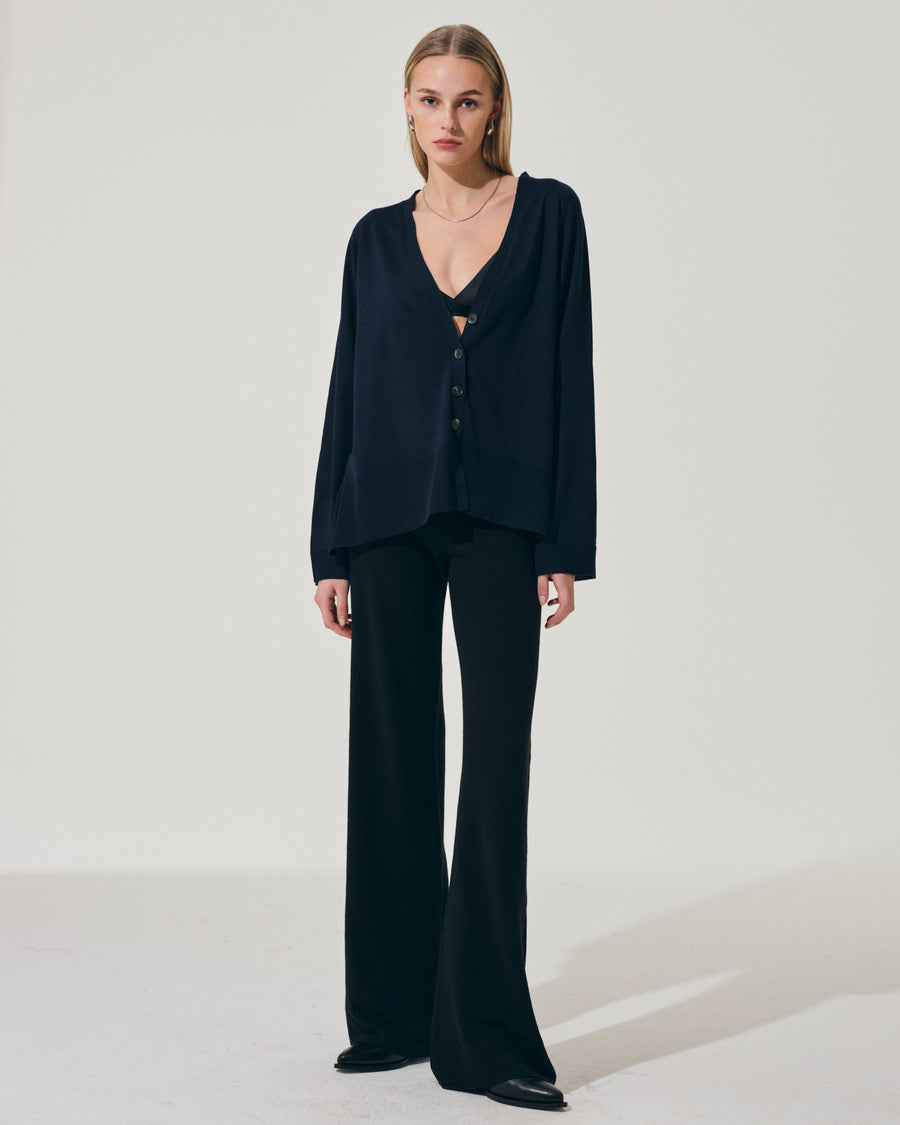 Scaglione CARDIGAN MERINO LUX NAVY Consegna Veloce