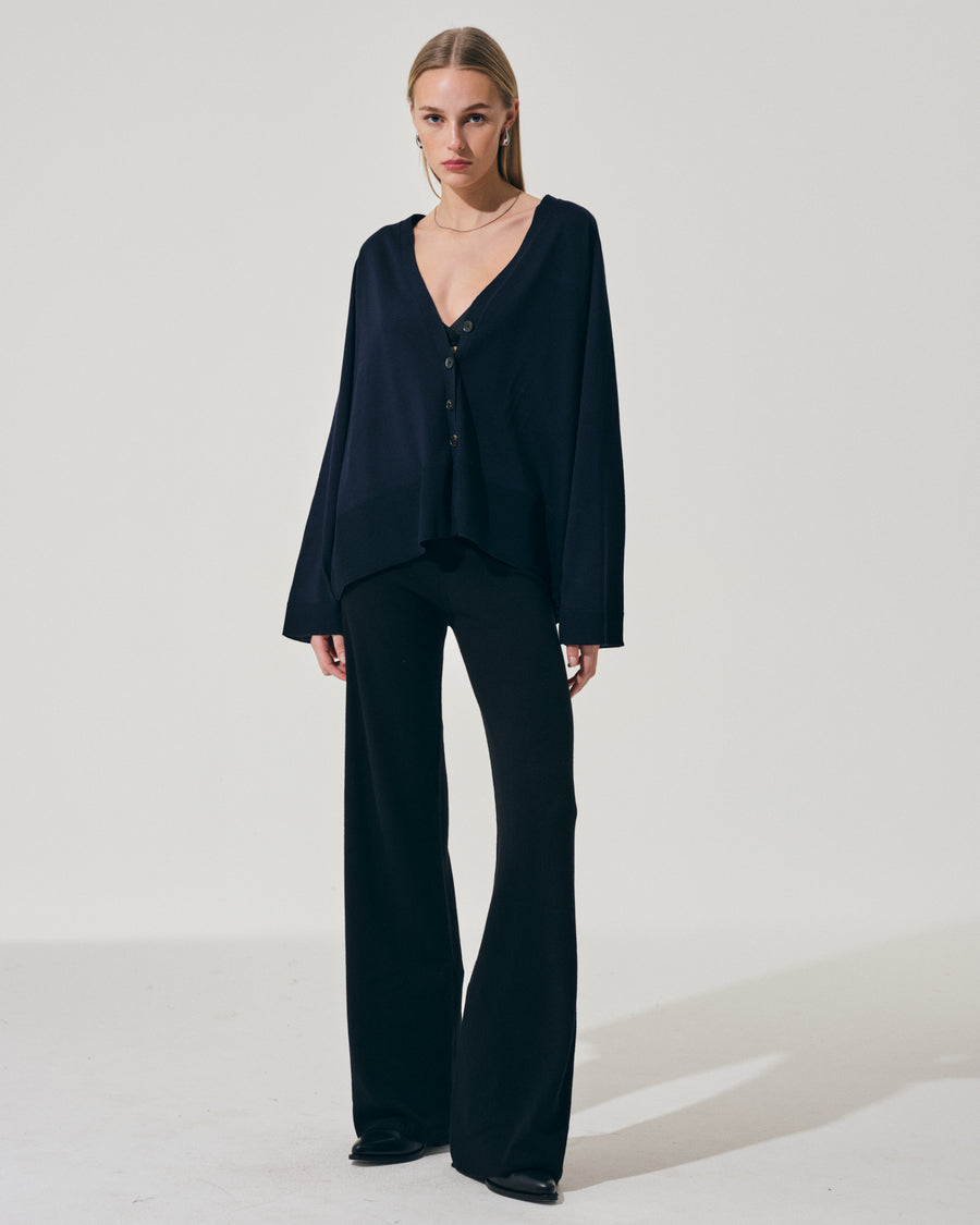 Scaglione CARDIGAN MERINO LUX NAVY Consegna Veloce