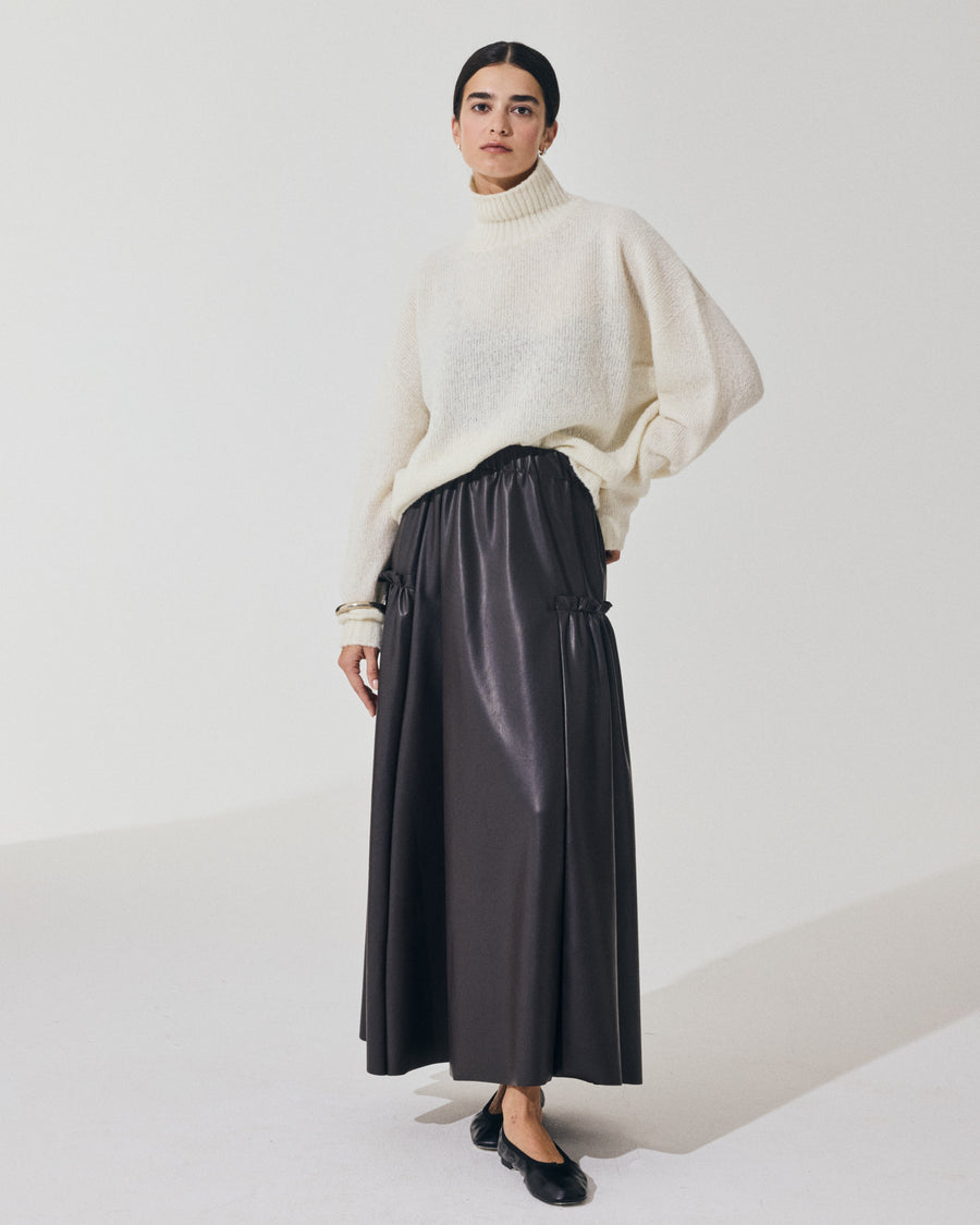 Scaglione TURTLE NECK OVER PUFFED CASHMERE MILK Prezzo Ridotto