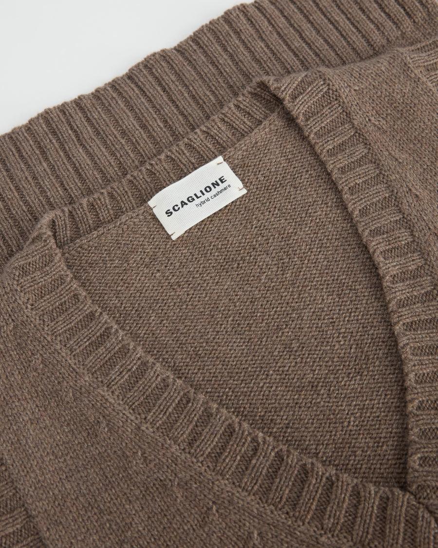 Scaglione GILET SOFT HYBRID CASHMERE TAUPE Sottocosto