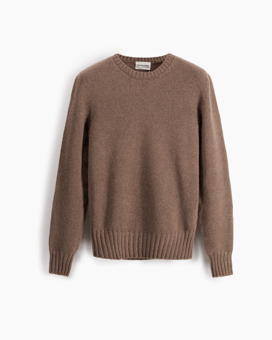 Scaglione ROUND NECK SOFT HYBRID CASHMERE TAUPE Convenienza