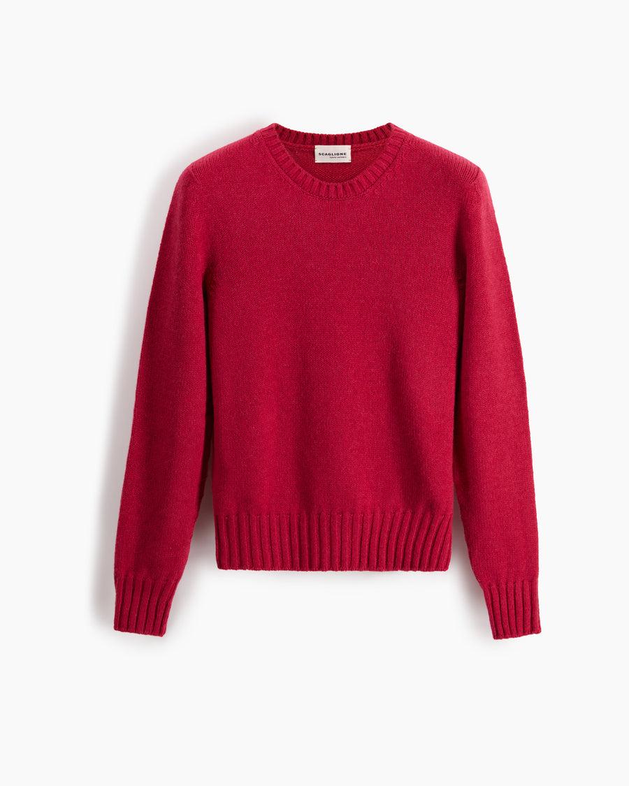 Scaglione ROUND NECK SOFT HYBRID CASHMERE MAGENTA Novità