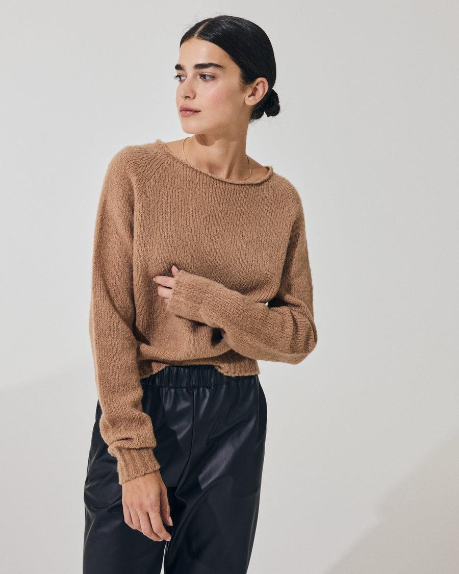 Scaglione BOAT SEAMLESS PUFFED CASHMERE CAMEL Presa