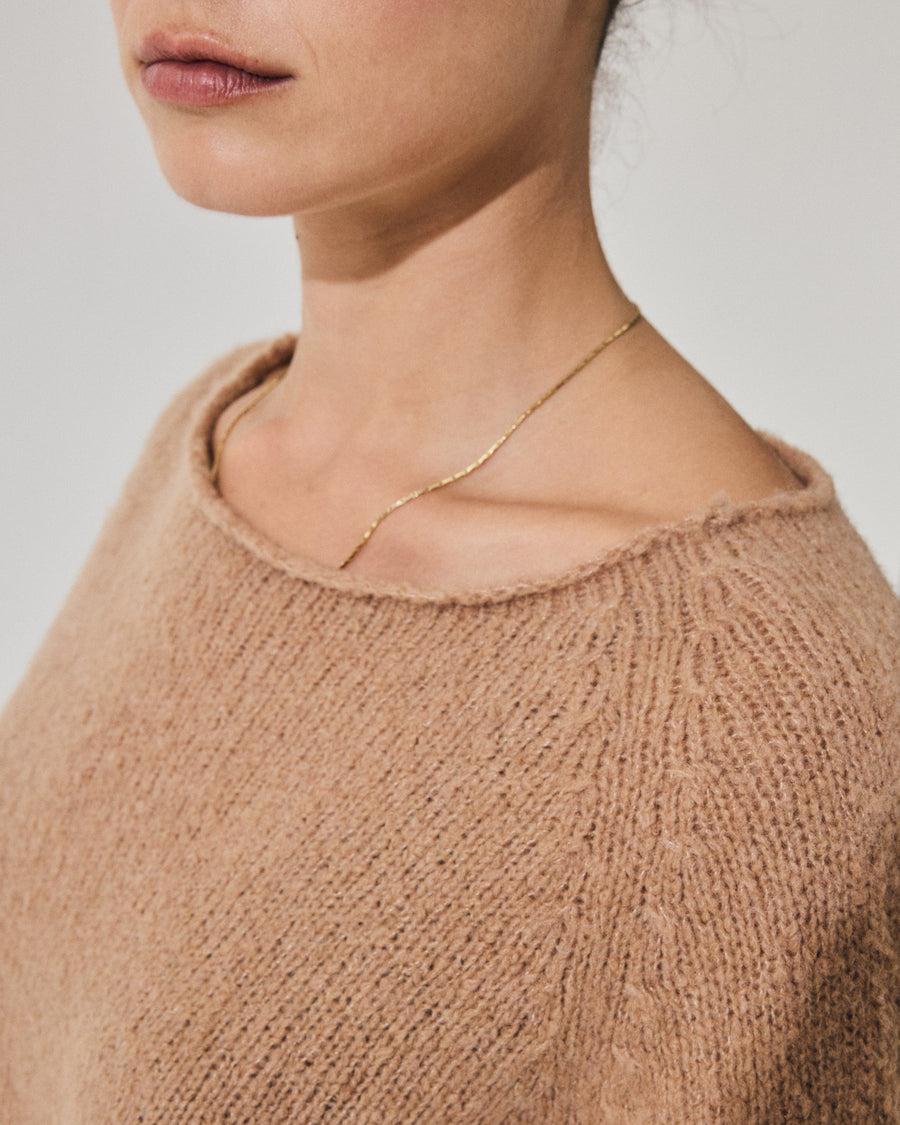 Scaglione BOAT SEAMLESS PUFFED CASHMERE CAMEL Presa