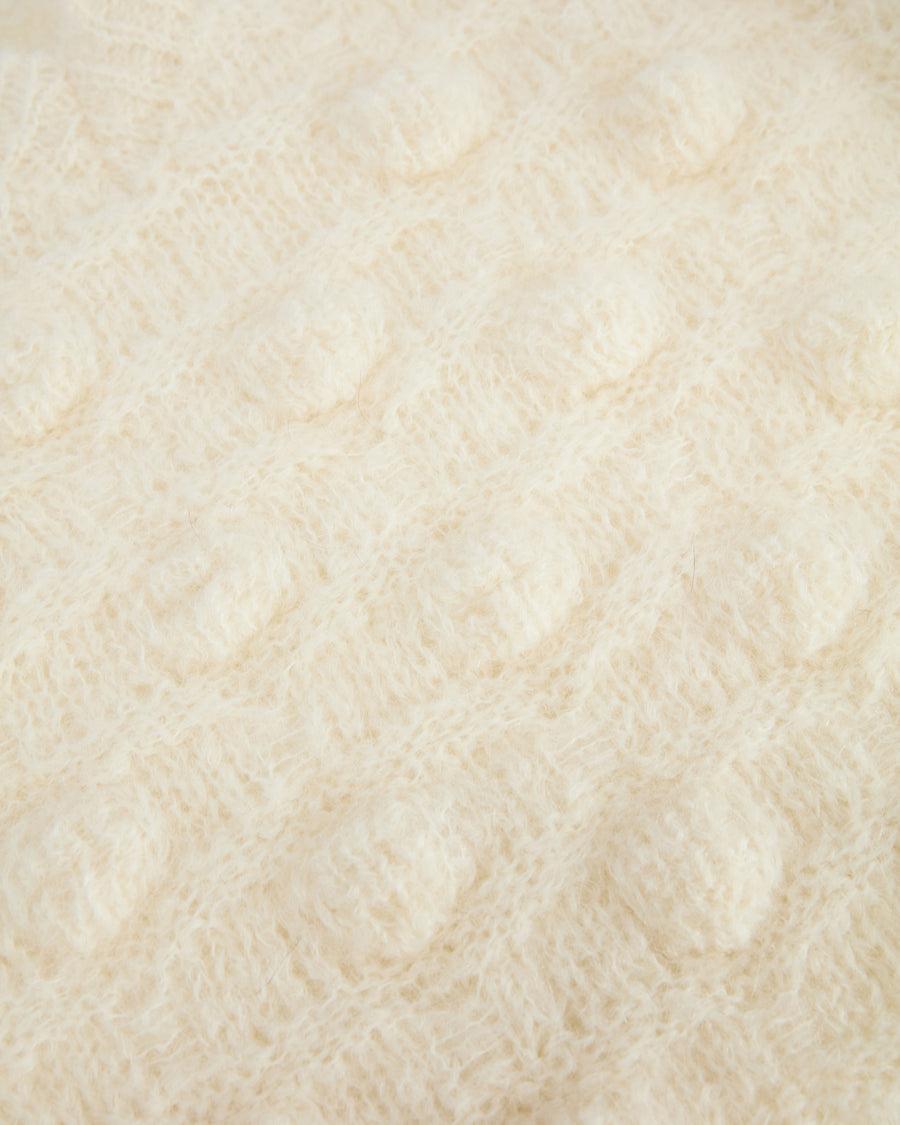 Scaglione V NECK OVER HAZELNUT STITCH MILK Saldi