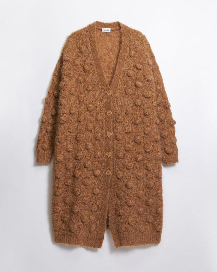 Scaglione COAT MAXY CARDIGAN OVER HAZELNUT STITCH CARAMEL Saldi Di Fabbrica