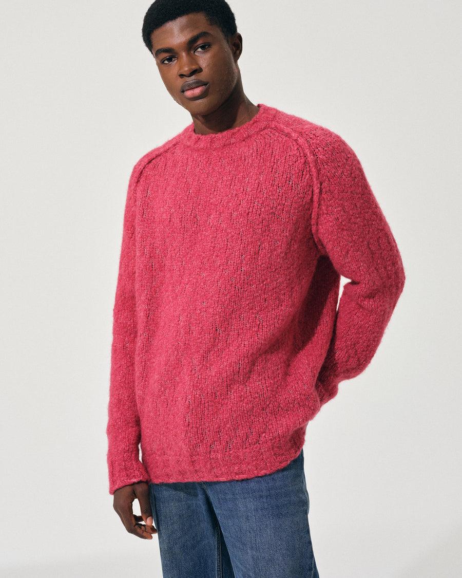 Scaglione ROUND NECK RAGLAN SOFT ALPACA DAHLIA Italy
