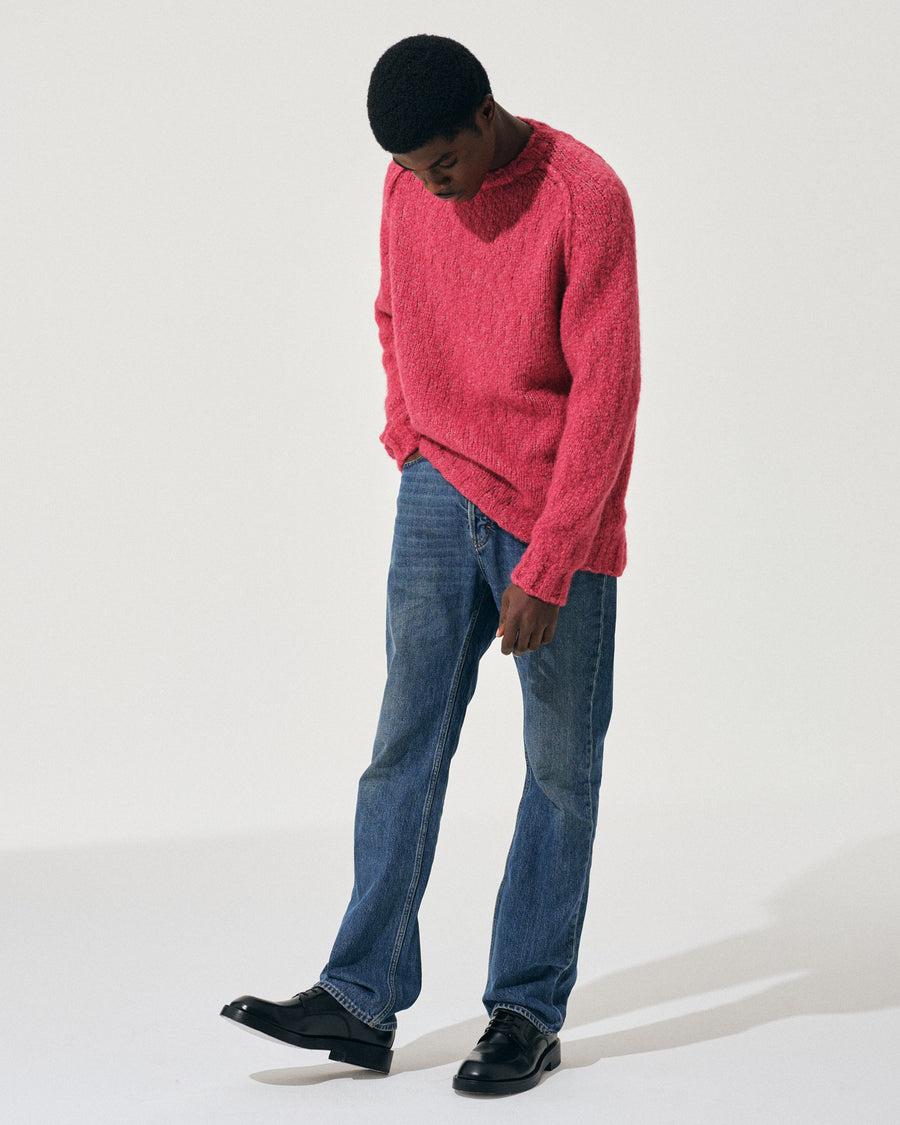 Scaglione ROUND NECK RAGLAN SOFT ALPACA DAHLIA Italy