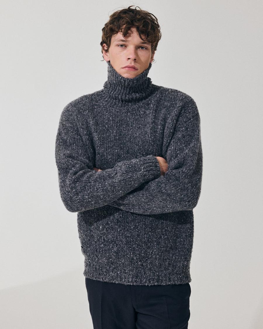 Scaglione TURTLE NECK MAXI CASHMOULINE' BLACK 2025