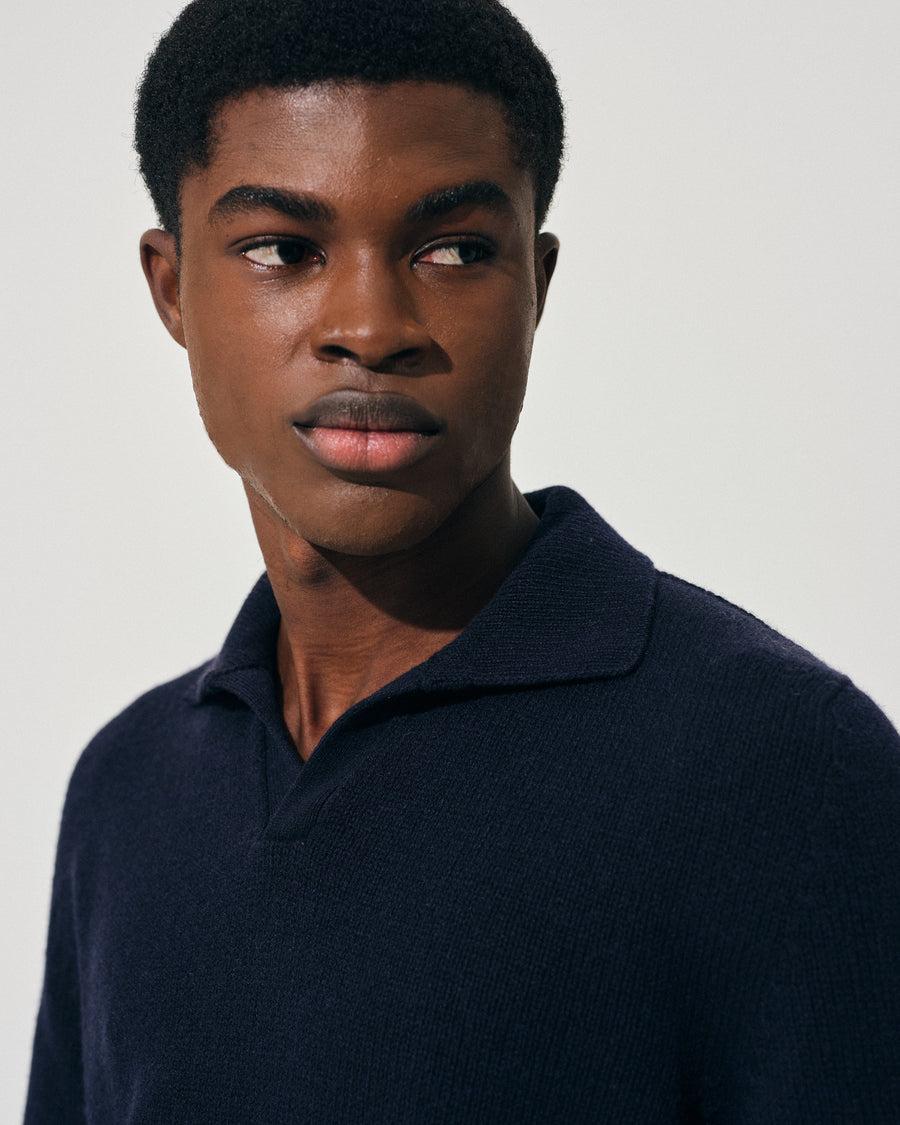 Scaglione OPEN POLO HYBRD CASHMERE NAVY Qualità