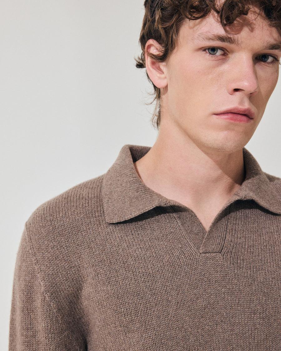 Scaglione OPEN POLO HYBRD CASHMERE TAUPE Vendita