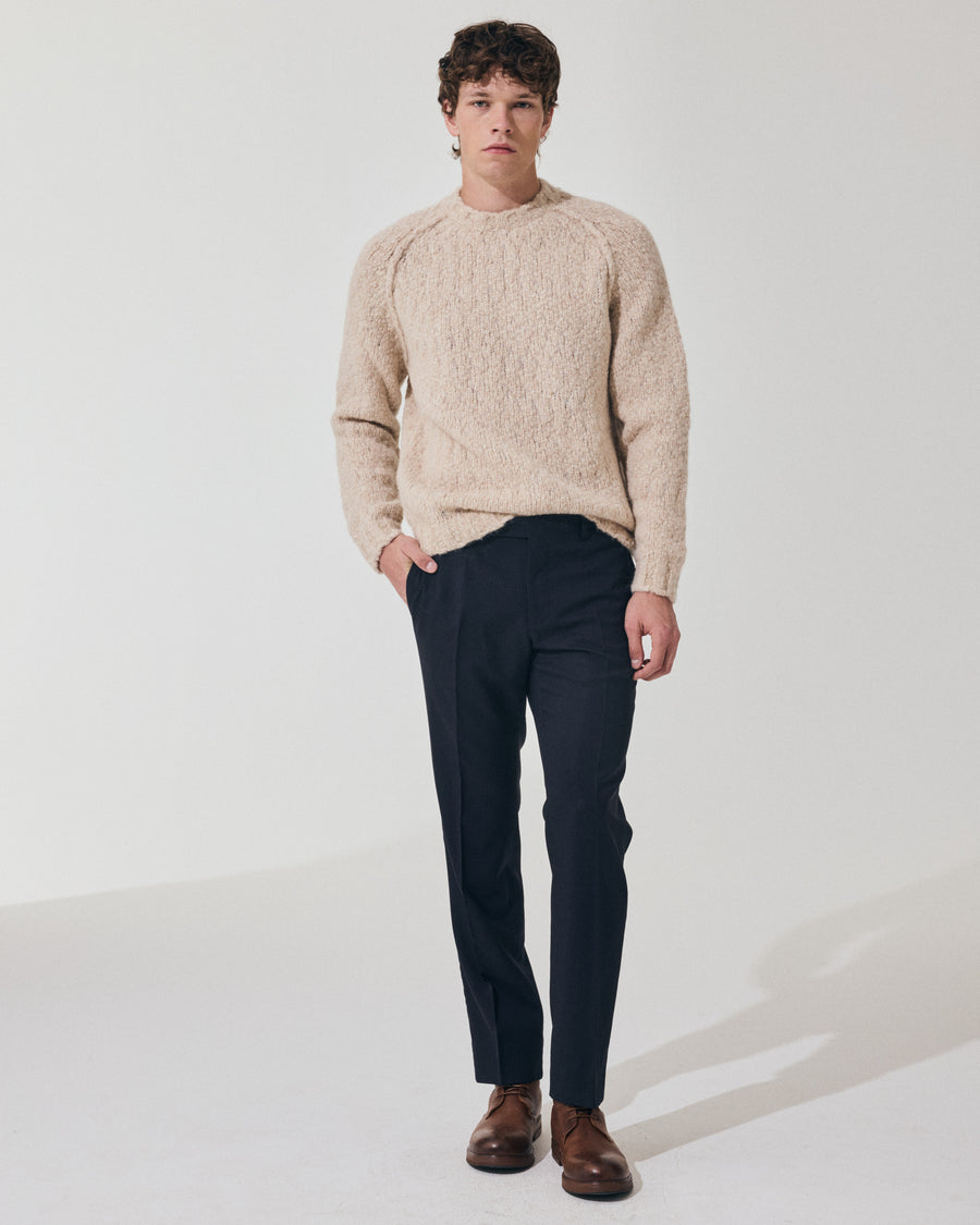 Scaglione ROUND NECK RAGLAN SOFT ALPACA SAND Spedizione Gratuita