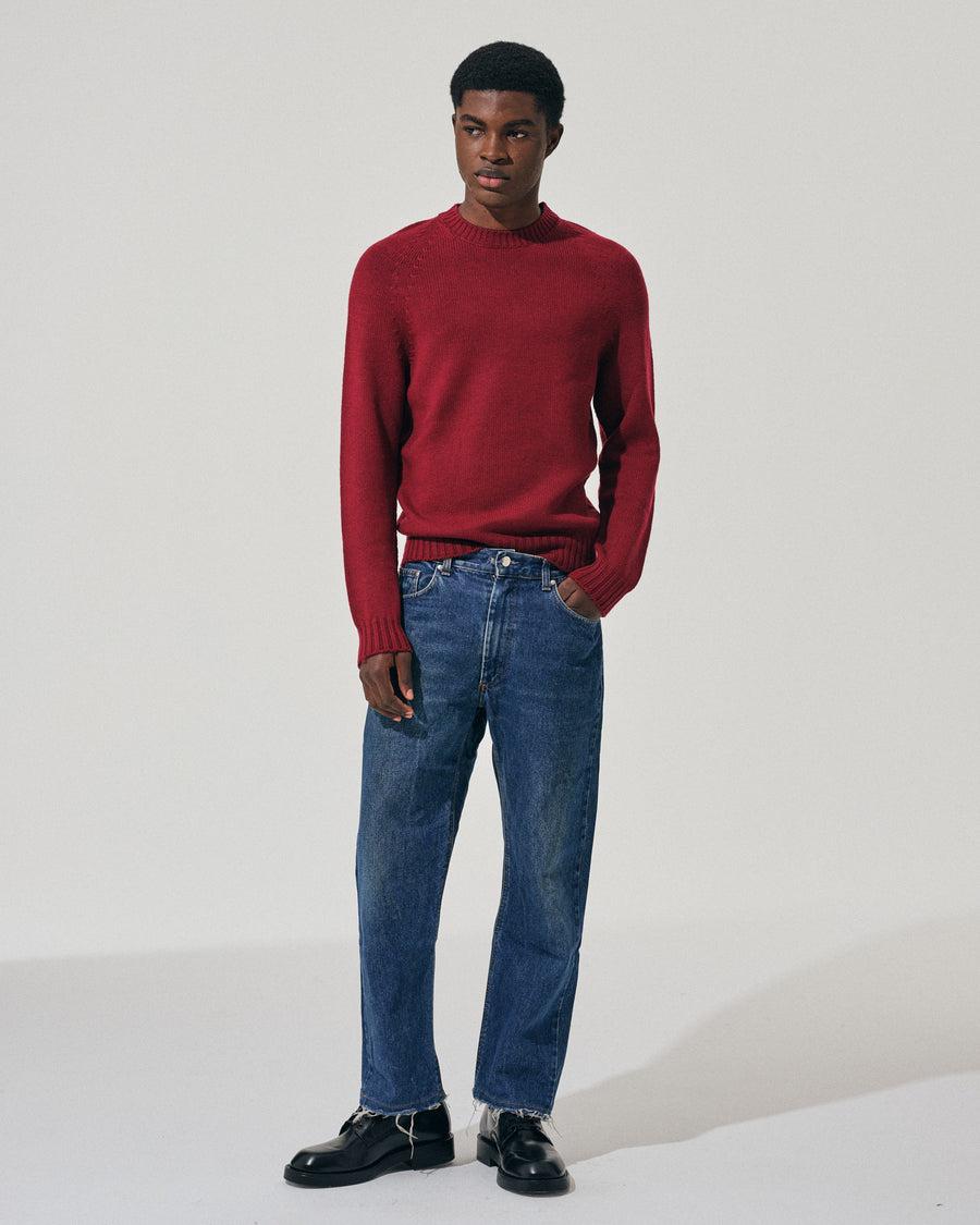 Scaglione ROUND NECK RAGLAN SOFT MERINO MERLOT Negozi Online