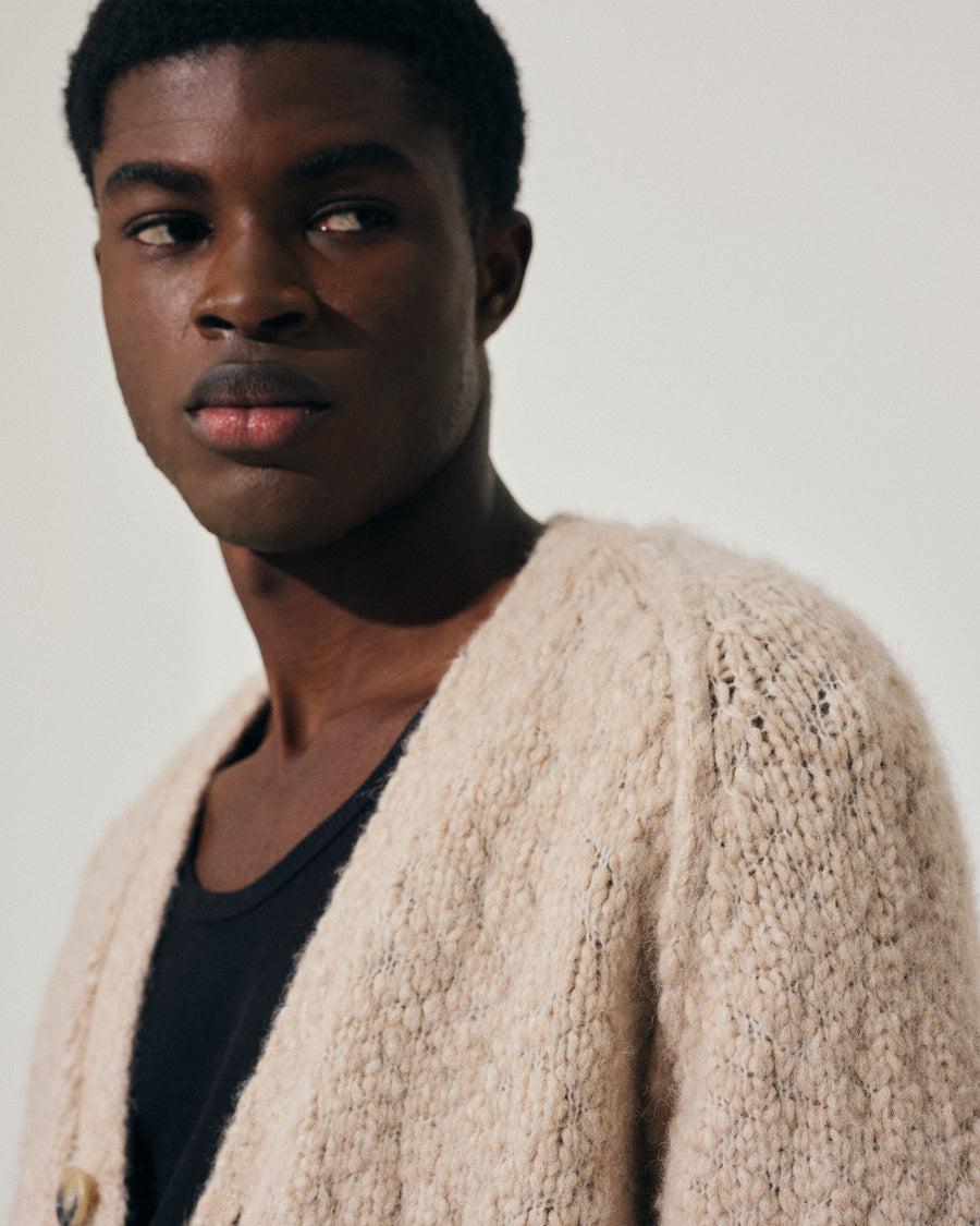 Scaglione CARDIGAN RAGLAN SOFT ALPACA SAND Acquista Ora