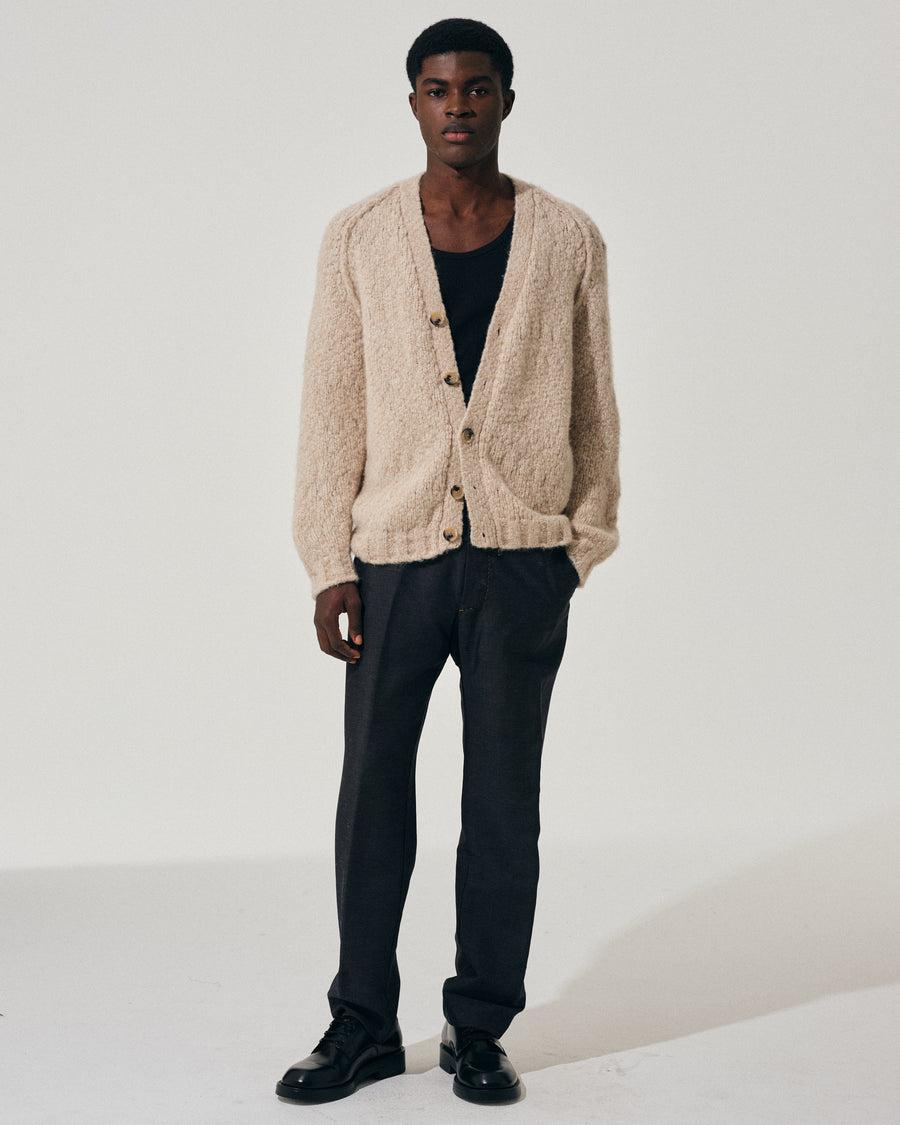 Scaglione CARDIGAN RAGLAN SOFT ALPACA SAND Acquista Ora
