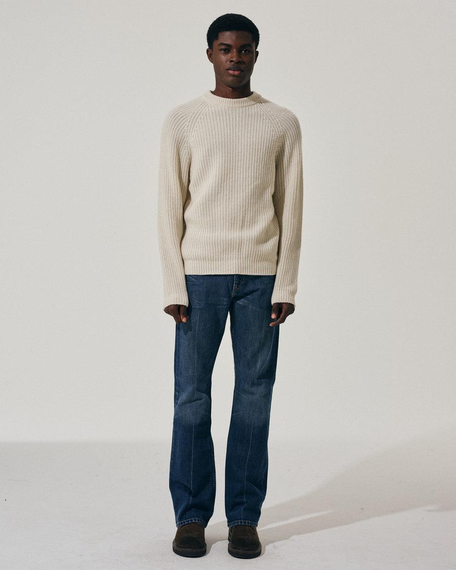 Scaglione ROUND NECK PANNOCCHIA RAGLAN HYBRD CASHMERE MILK Shopping Online