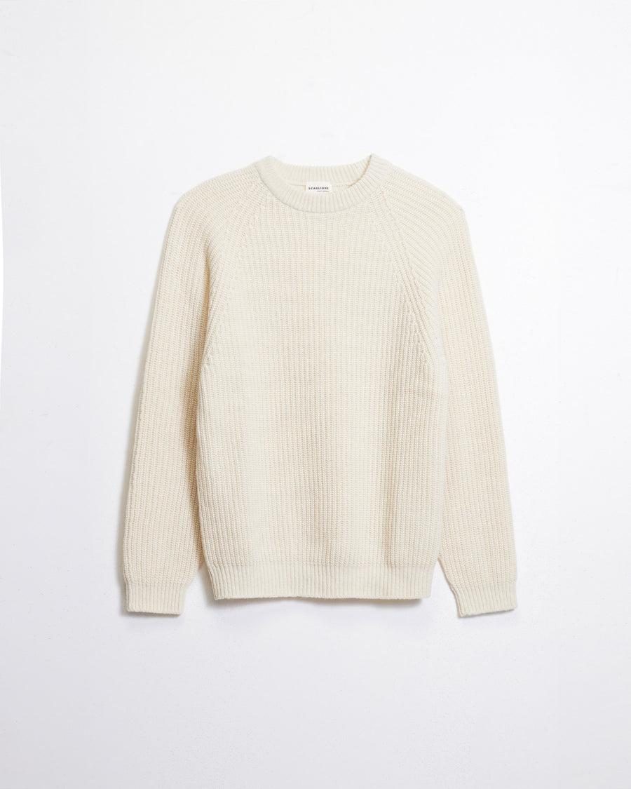 Scaglione ROUND NECK PANNOCCHIA RAGLAN HYBRD CASHMERE MILK Shopping Online
