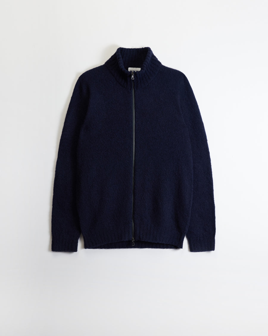 Scaglione ZIPPER PUFFED CASHMERE CASHMERE SEAMLESS NAVY Prezzo Ridotto