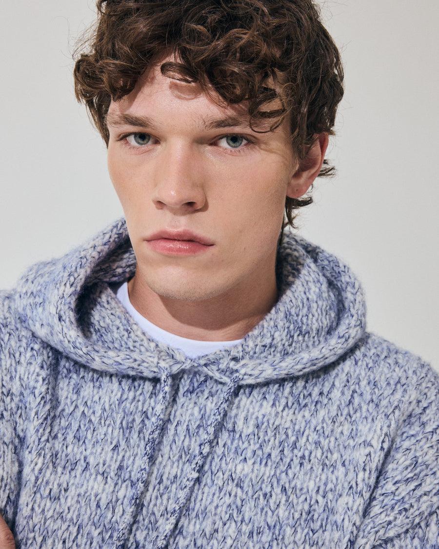 Scaglione HOODIE OVER MOULINE' NAVY Novità