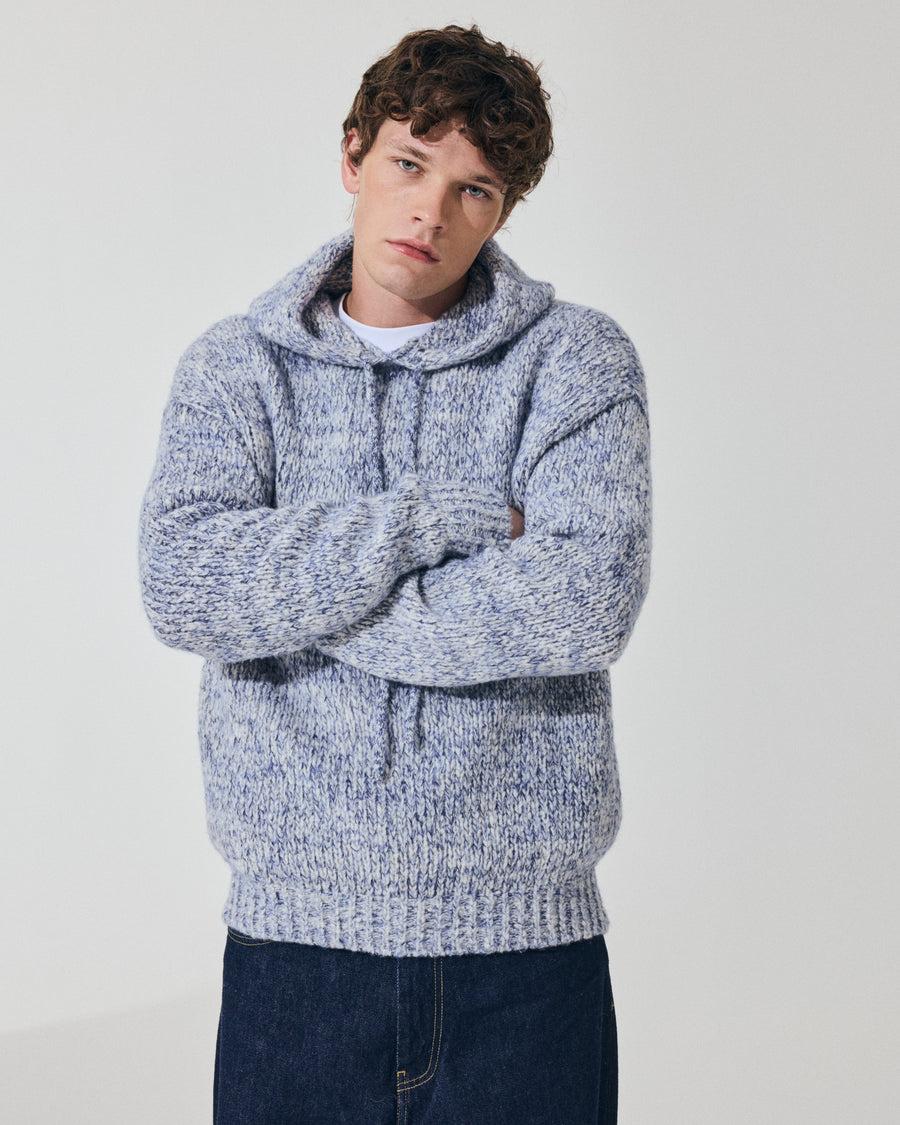Scaglione HOODIE OVER MOULINE' NAVY Novità