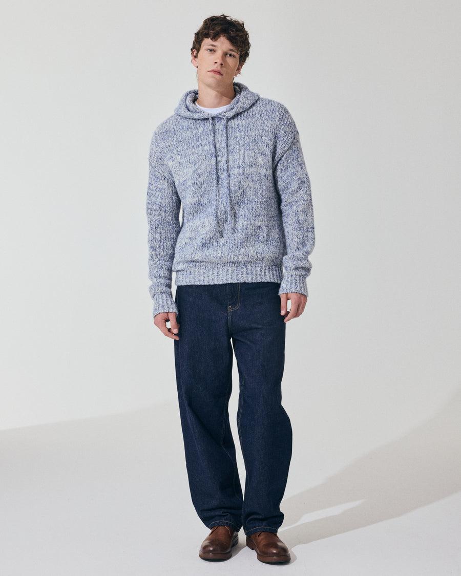 Scaglione HOODIE OVER MOULINE' NAVY Novità