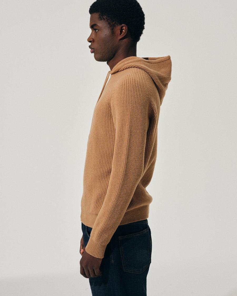 Scaglione HOODIE FISHERMAN MIXCASH CARAMEL Presa