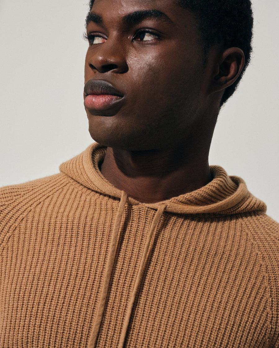 Scaglione HOODIE FISHERMAN MIXCASH CARAMEL Presa