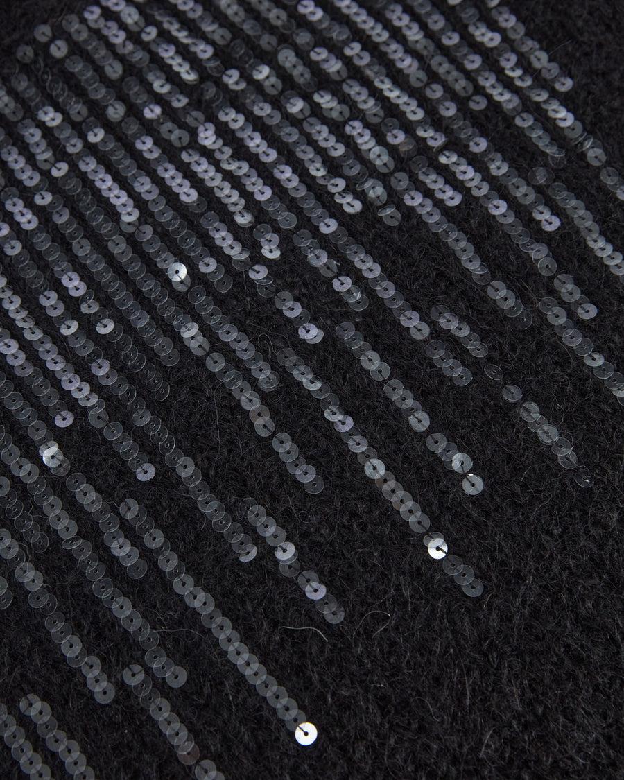 Scaglione T.NECK TRAPEZIO PAILLETTES BLACK Vendita Calda