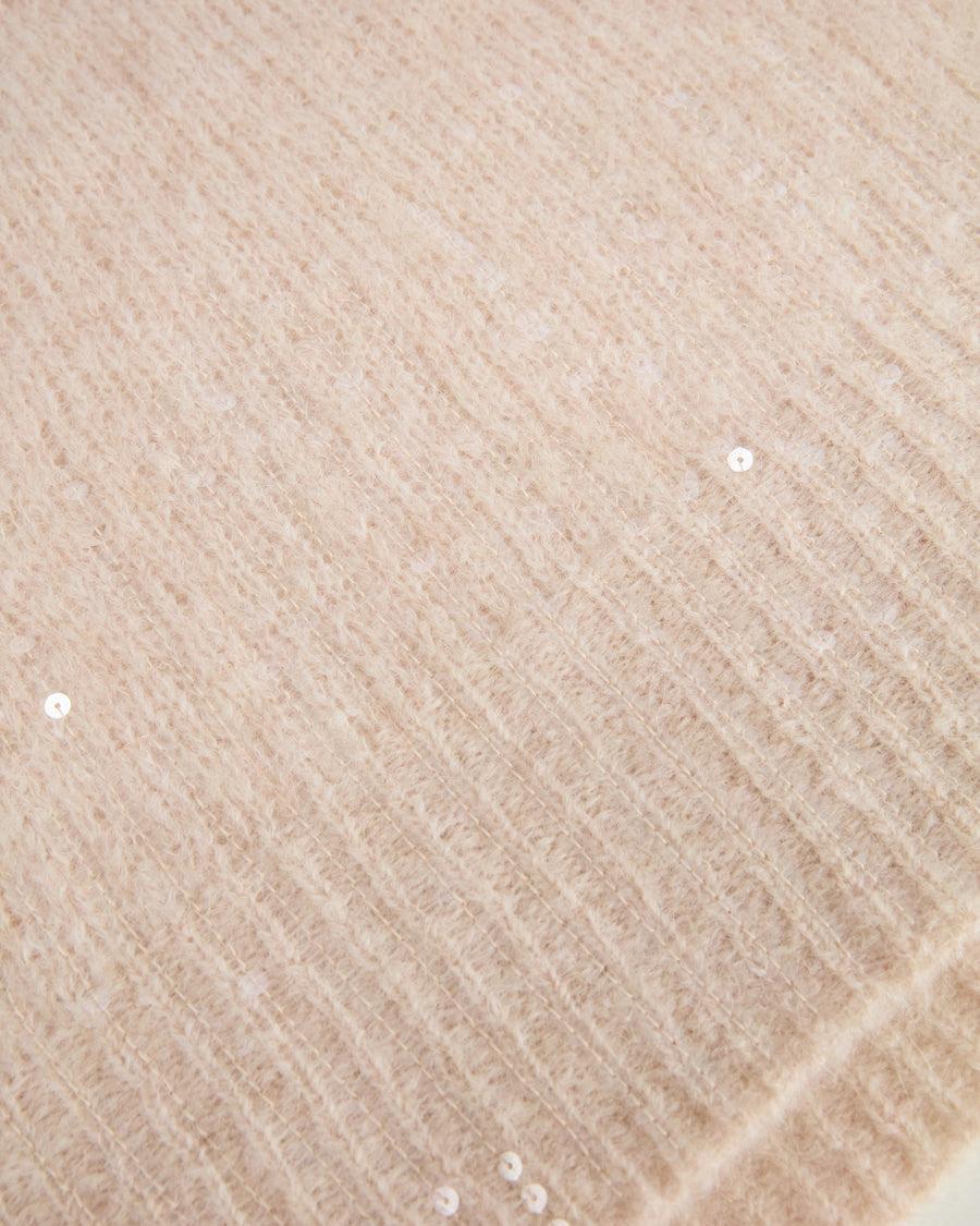 Scaglione PONCHO V PAILLETTES SAND Saldi Di Fabbrica