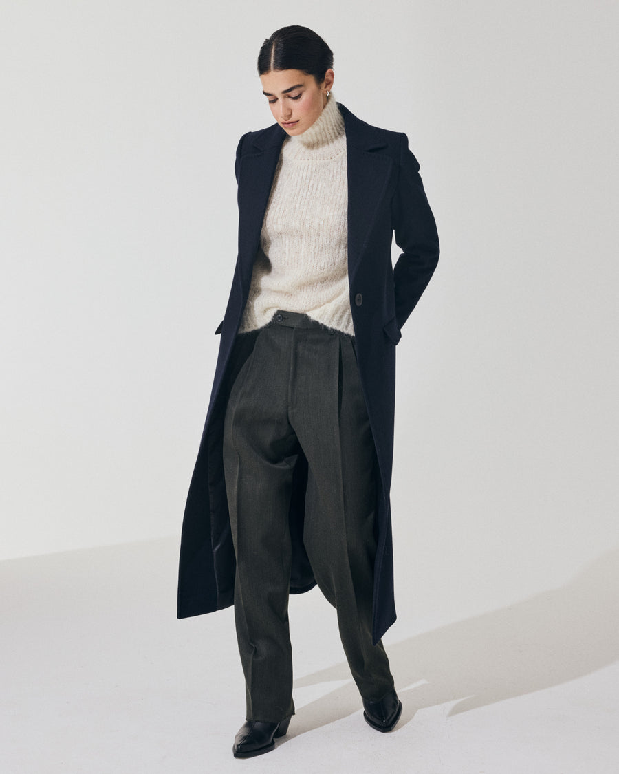 Scaglione COAT PETTO SEMPLICE NAVY Nuova