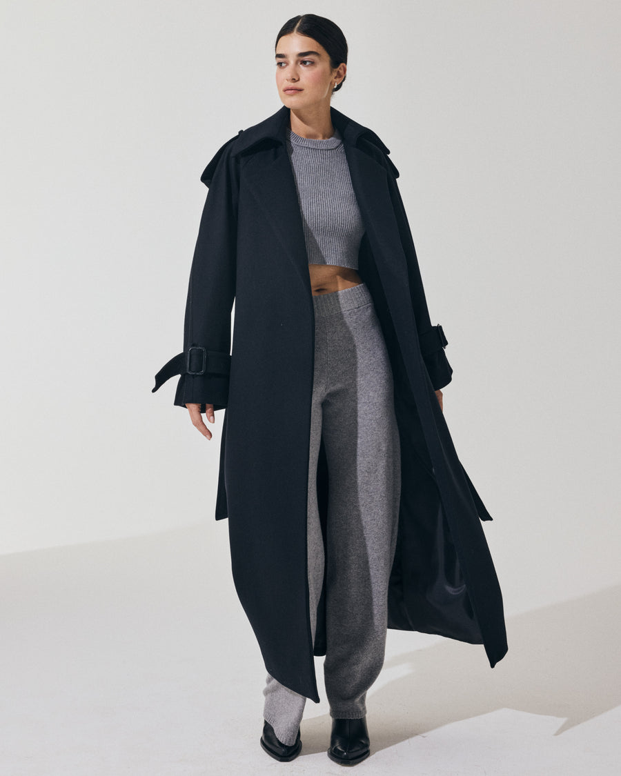 Scaglione TRENCHCOAT NAVY In Linea