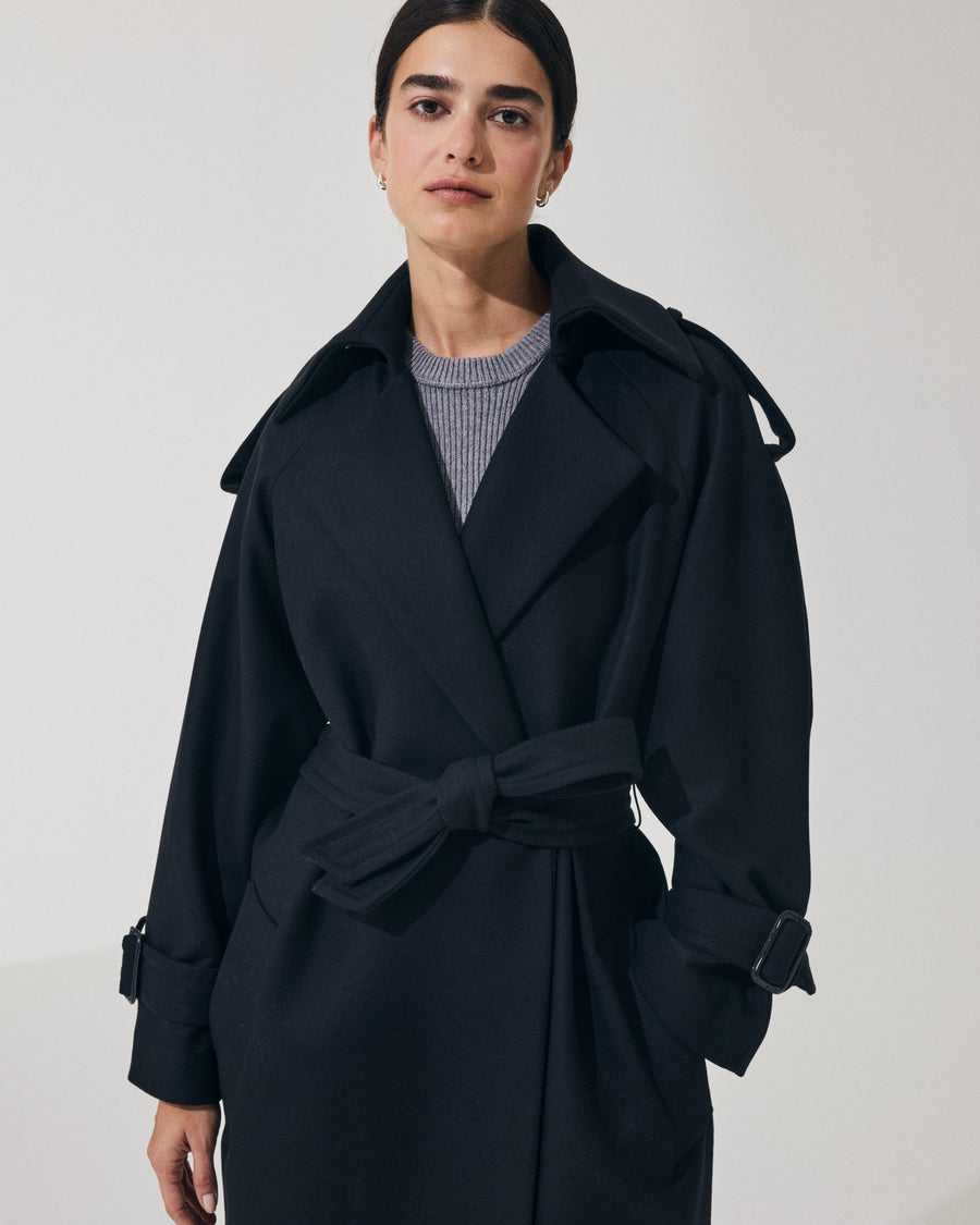 Scaglione TRENCHCOAT NAVY In Linea