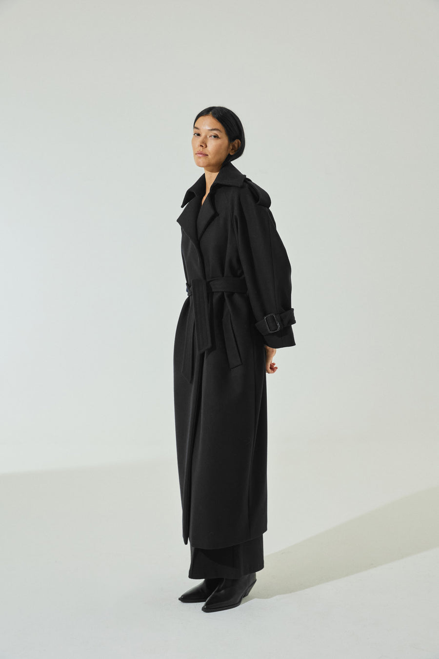 Scaglione TRENCHCOAT BLACK Nuovo