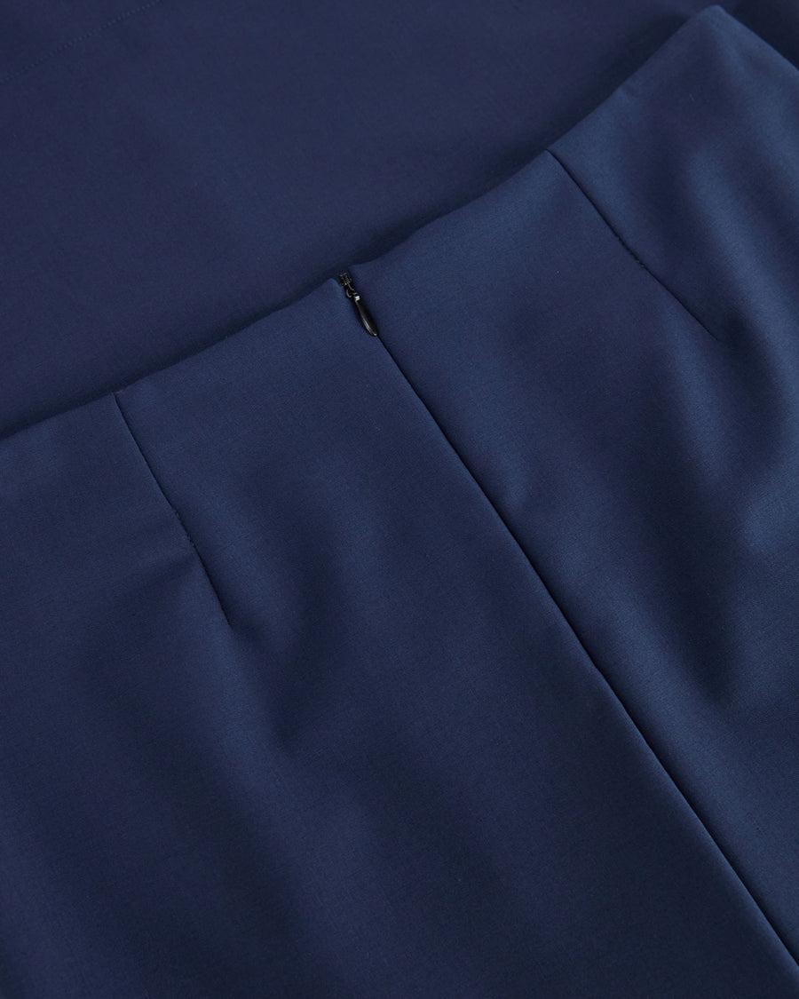 Scaglione SKIRT MERINO TUBINOLUNGA NAVY Qualità