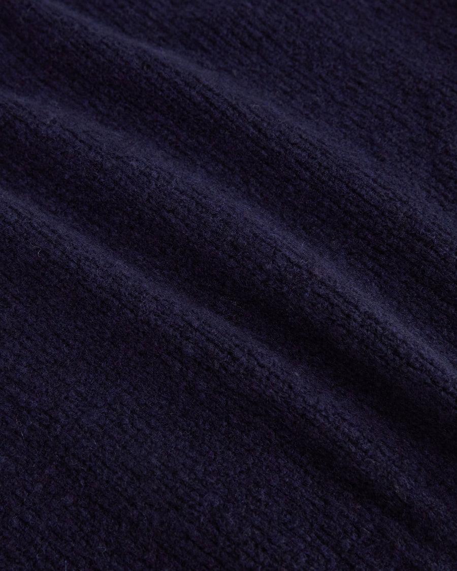 Scaglione ROUND NECK SLIM PUFFED CASHMERE SEAMLESS NAVY Convenienza