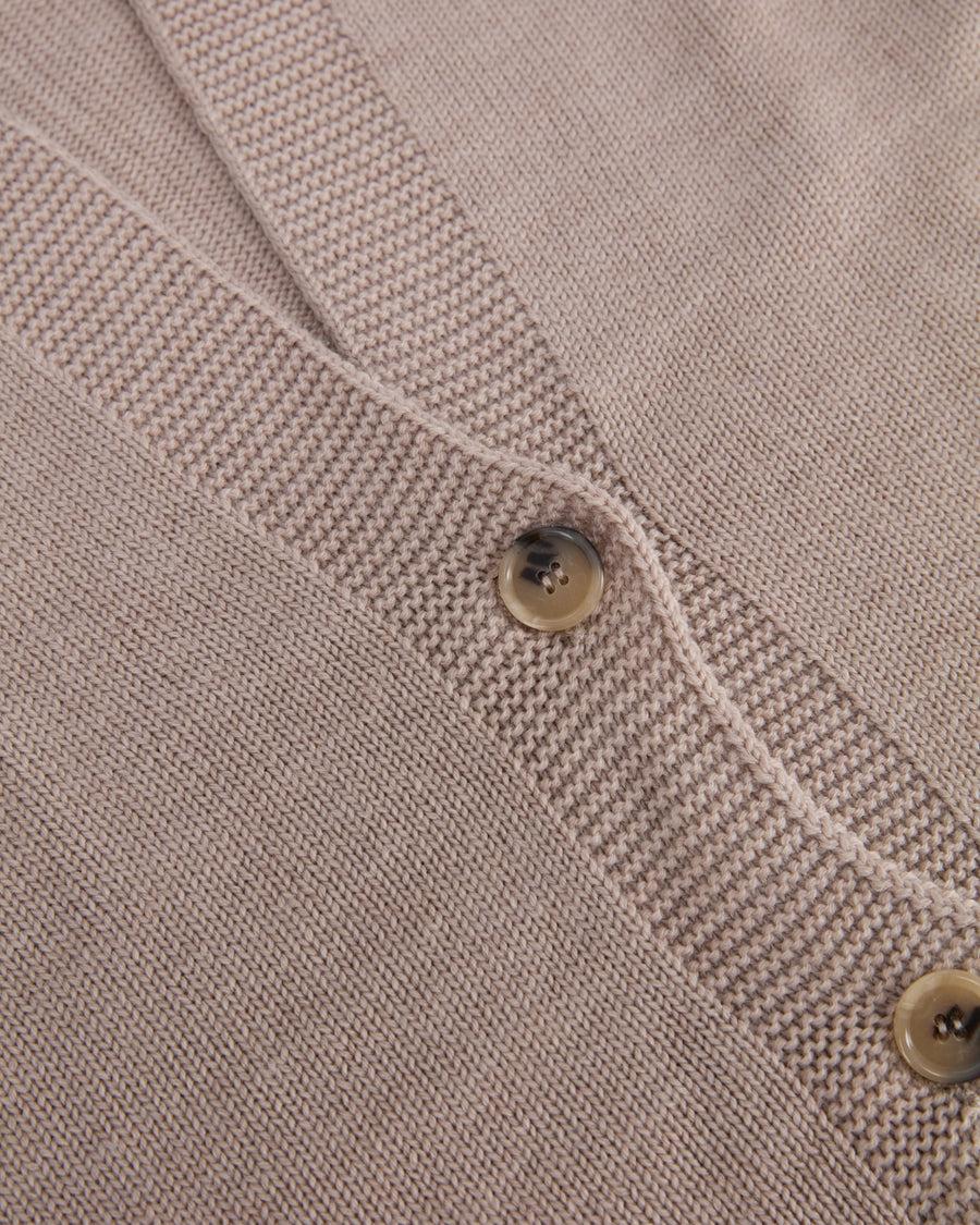 Scaglione CARDIGAN RAGLAN SEAMLESS MERINO BEIGE Saldi Di Fabbrica