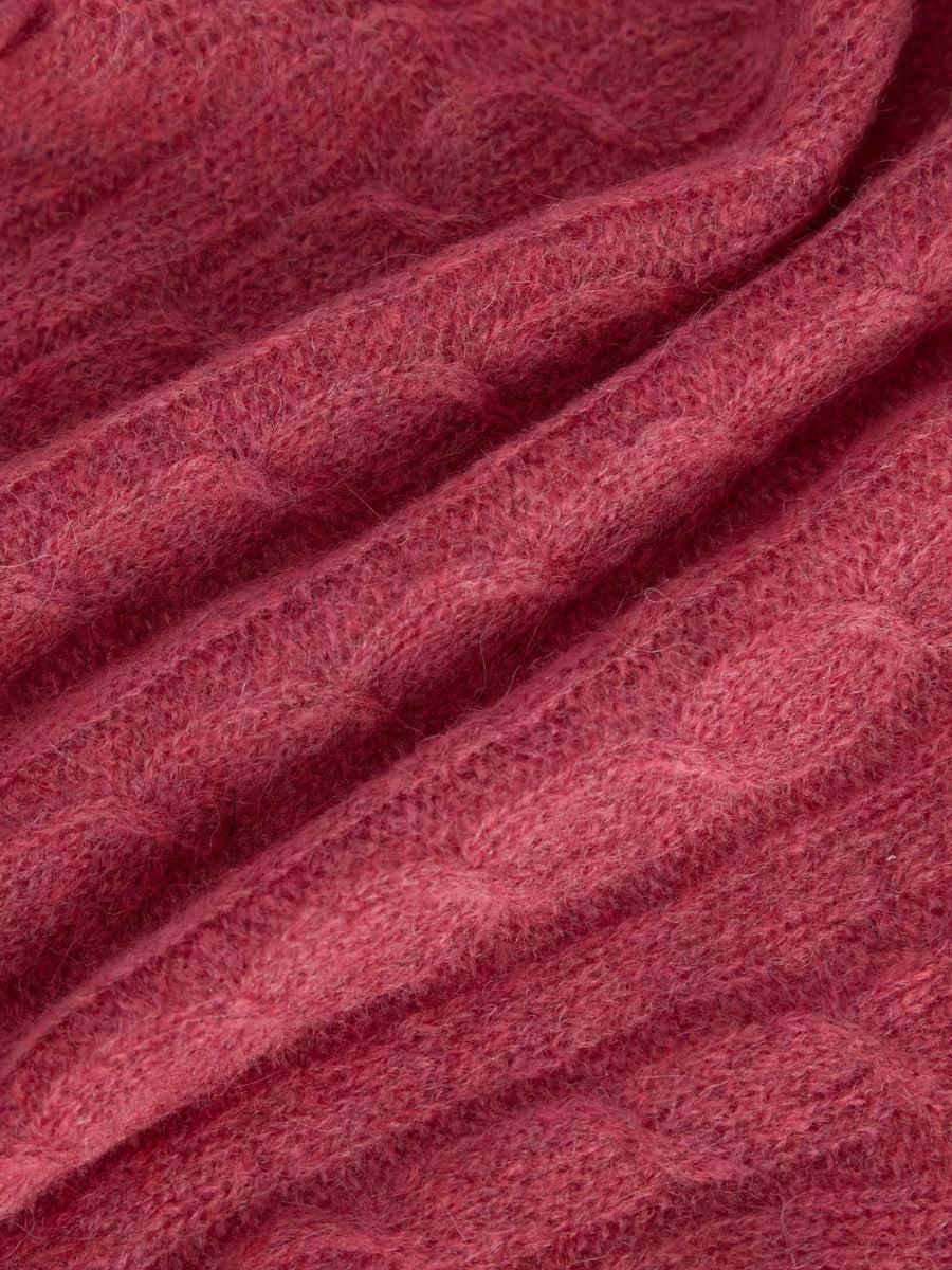 Scaglione ROUND NECK SLIM CABLES ULTRALIGHT DAHLIA Negozi Online