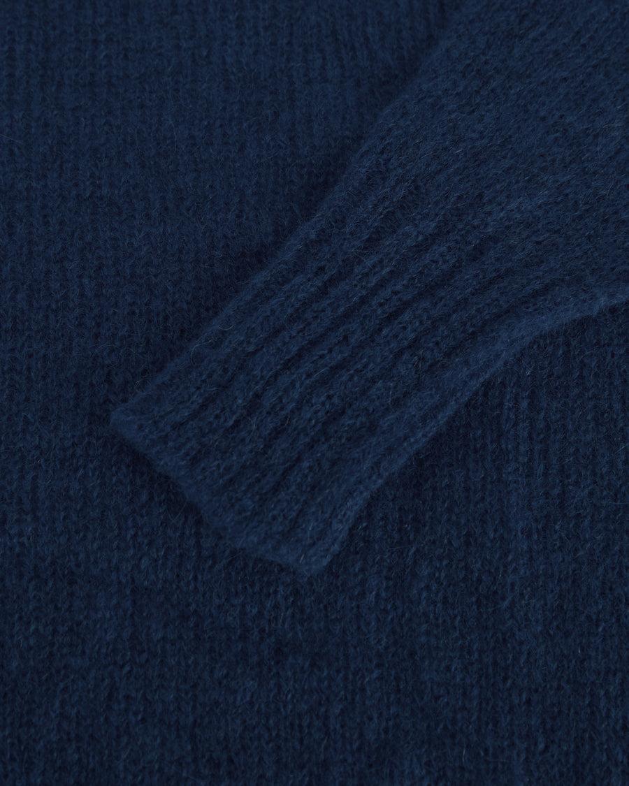 Scaglione BOAT NECK BOXY RAGLAN SEAMLESS NAVY Sottocosto