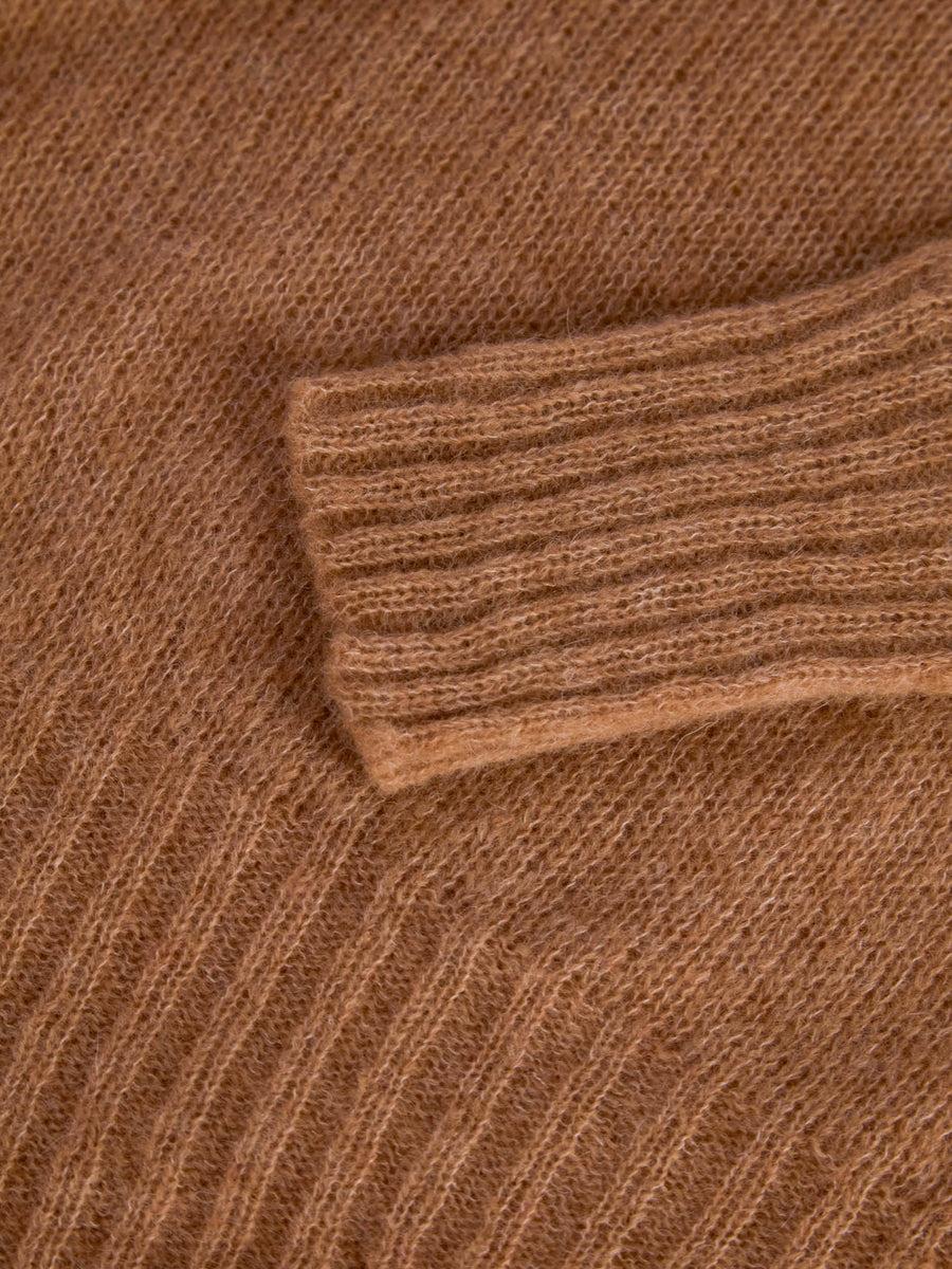Scaglione TURTLE NECK RAGLAN SEAMLESS CARAMEL Presa